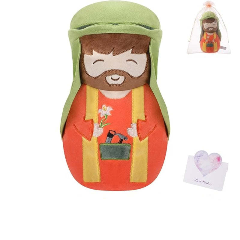 Jesus Plush Doll - Stuffed Toy Collection Religious Gifts-Flower Teddy Bear