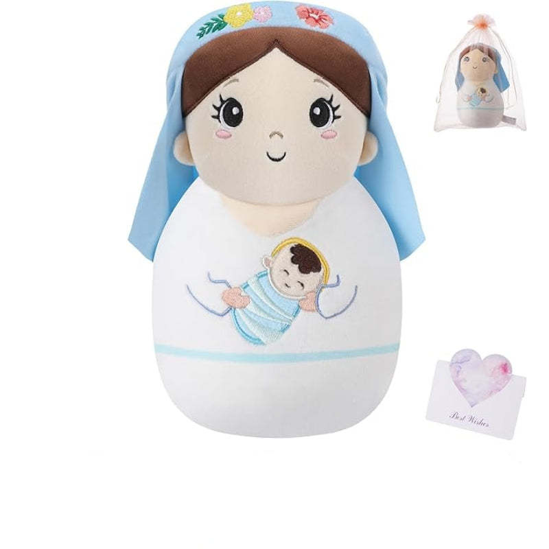 Jesus Plush Doll - Stuffed Toy Collection Religious Gifts-Flower Teddy Bear