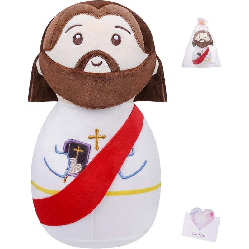 Jesus Plush Doll - Stuffed Toy Collection Religious Gifts-Flower Teddy Bear