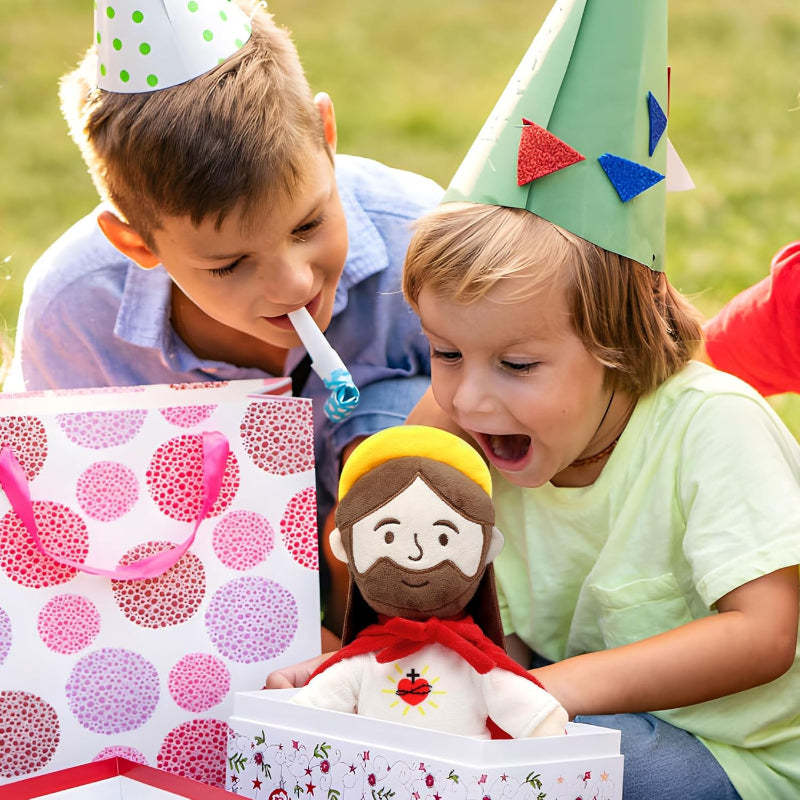 Jesus Plush - Stuffed Doll Design With Removable Cloak For Comfort-Flower Teddy Bear