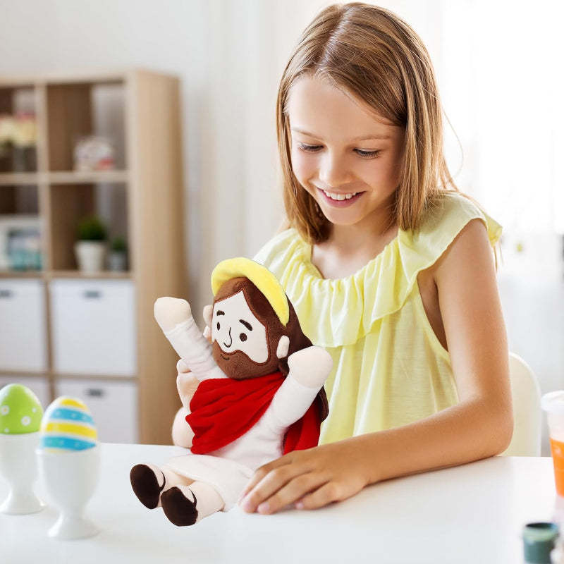 Jesus Plush Doll – Faith Based Stuffed Gift For All Ages-Flower Teddy Bear