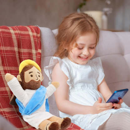 Stylish Jesus Design Plush Doll - Christian Stuffed Toy-Flower Teddy Bear