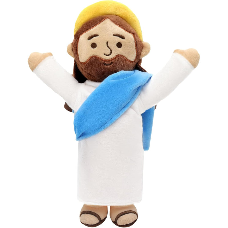 Stylish Jesus Design Plush Doll - Christian Stuffed Toy-Flower Teddy Bear