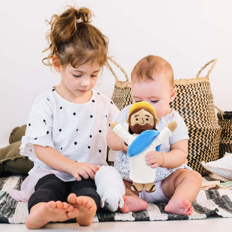 Stylish Jesus Design Plush Doll - Christian Stuffed Toy-Flower Teddy Bear