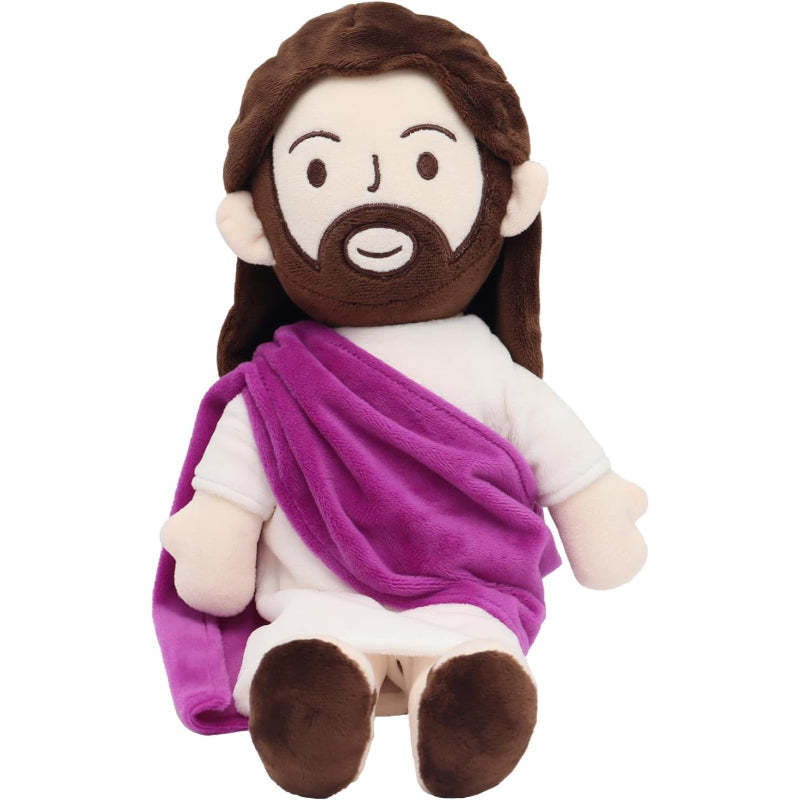 Jesus Plush Doll Design - Religious Easter Gifts Party Favors-Flower Teddy Bear