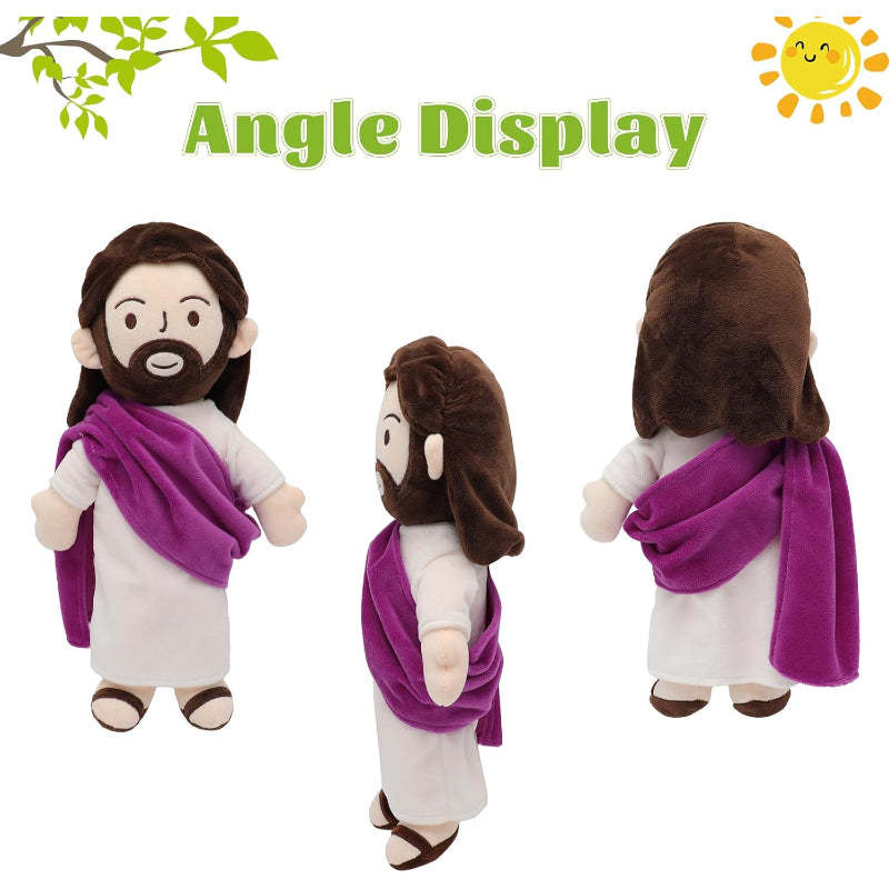 Jesus Plush Doll Design - Religious Easter Gifts Party Favors-Flower Teddy Bear