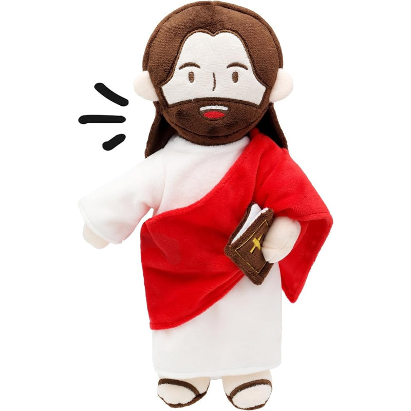 Jesus Plush Doll - Speaks 20 Bible Verses And 3 Bible Songs-Flower Teddy Bear