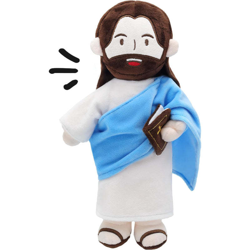 Jesus Plush Doll - Speaks 20 Bible Verses And 3 Bible Songs-Flower Teddy Bear