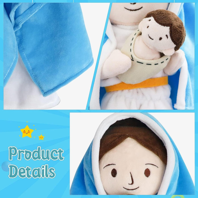 Jesus Plush Doll Design- Guardian Angel Stuffed Toy-Flower Teddy Bear