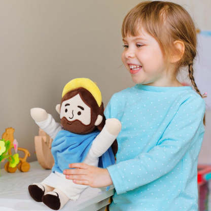 Jesus Plush Doll – Faith Based Stuffed Gift For All Ages-Flower Teddy Bear