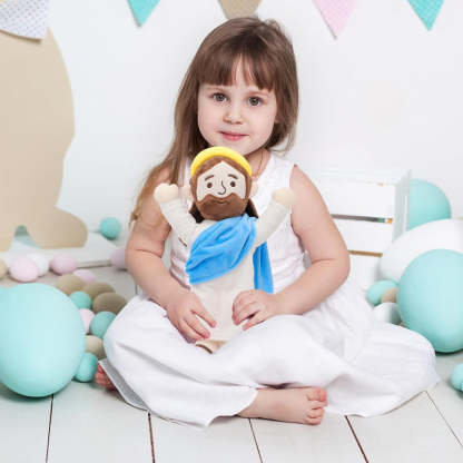 Jesus Plush Doll – Faith Based Stuffed Gift For All Ages-Flower Teddy Bear