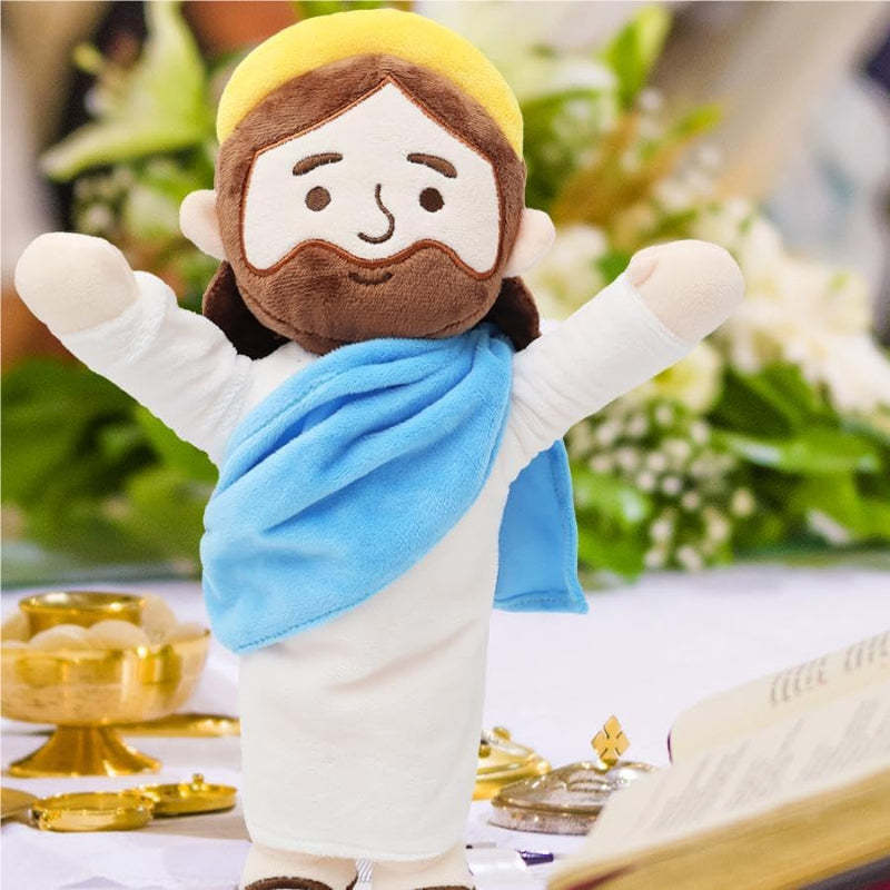 Jesus Plush Doll – Faith Based Stuffed Gift For All Ages-Flower Teddy Bear