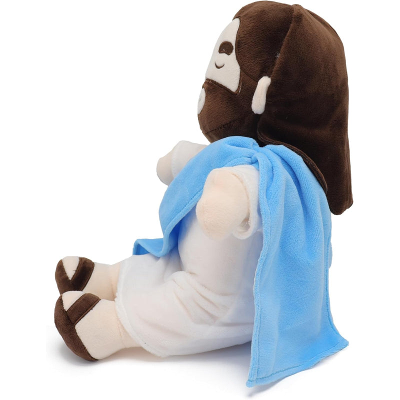 Jesus Plush Soothing Stuffed Toy - Religious Easter Gift-Flower Teddy Bear
