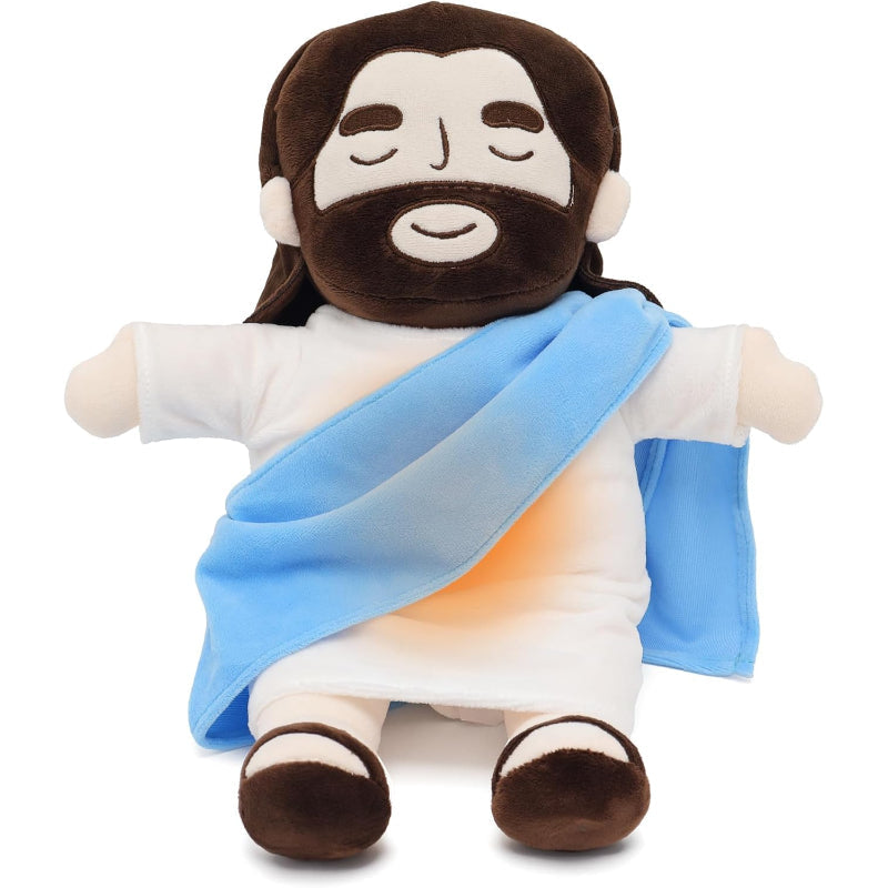 Jesus Plush Soothing Stuffed Toy - Religious Easter Gift-Flower Teddy Bear