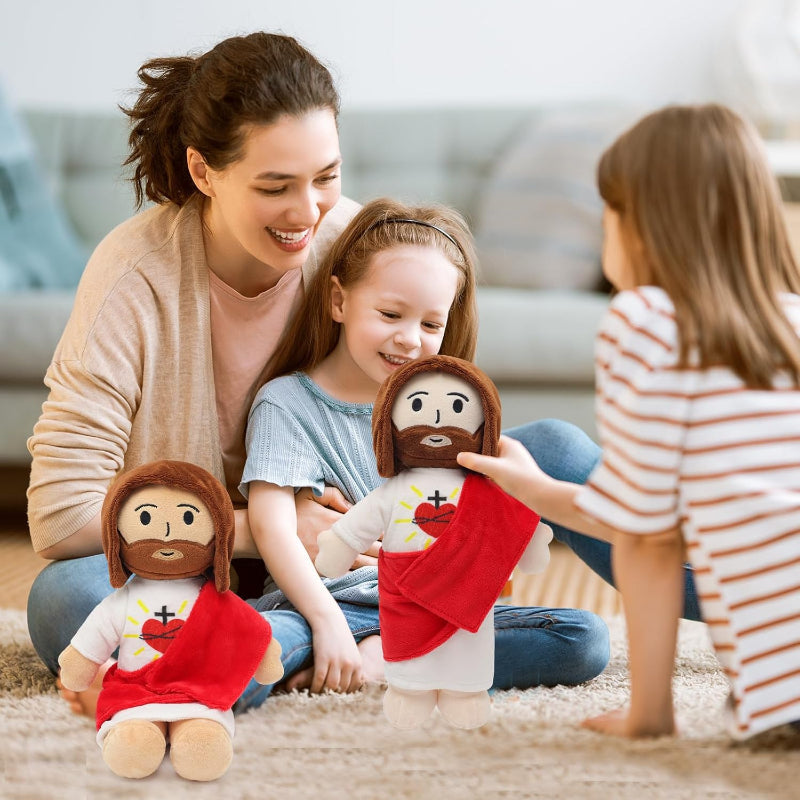 Jesus Plush Toy – Soft Faith-Based Companion For All Ages-Flower Teddy Bear