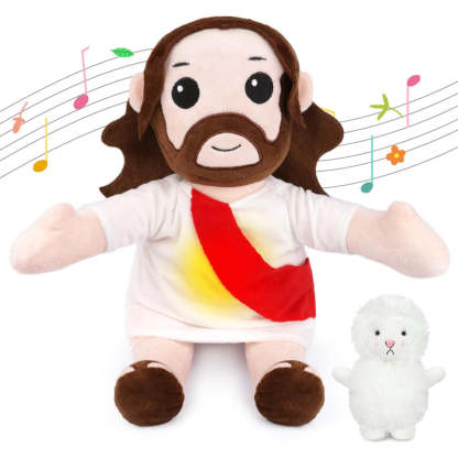Interactive Jesus Plush Doll-Flower Teddy Bear