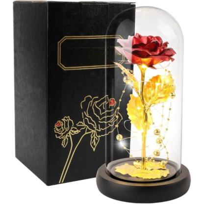 Decorative Preserved Rose-Flower Teddy Bear