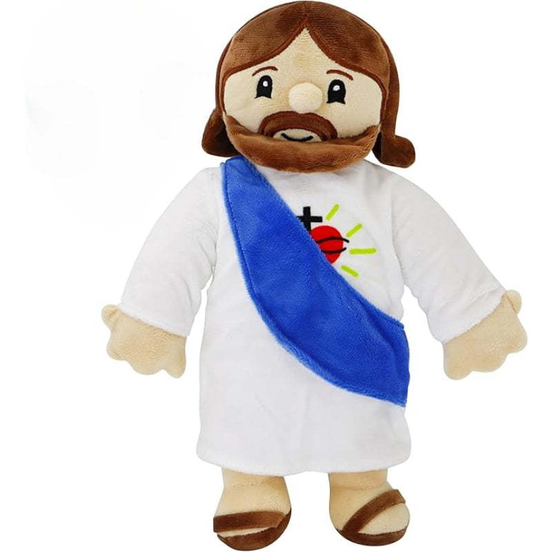 Microwavable and Coolable Jesus Toy-Flower Teddy Bear