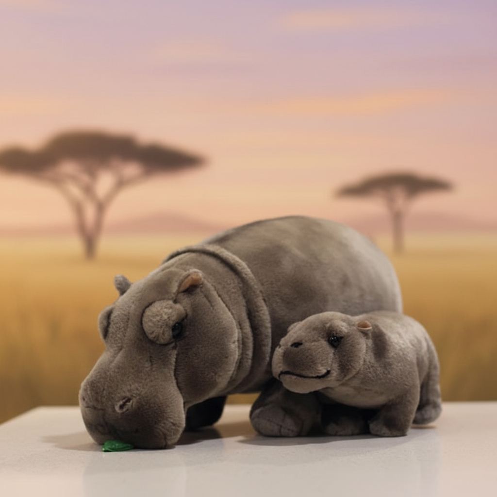 Moo Deng Baby Pygmy Hippopotamus Plush Toy