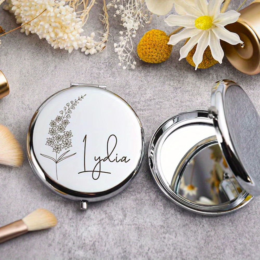 Personalized Engraved Pocket Mirror For Gift