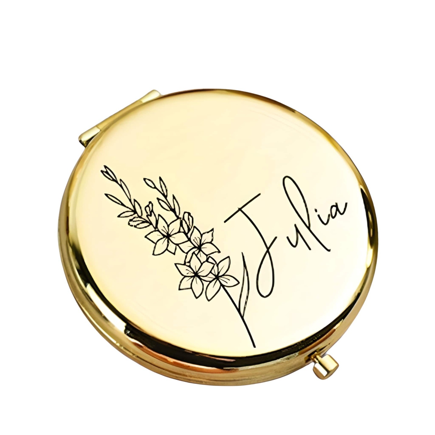 Personalized Engraved Pocket Mirror For Gift