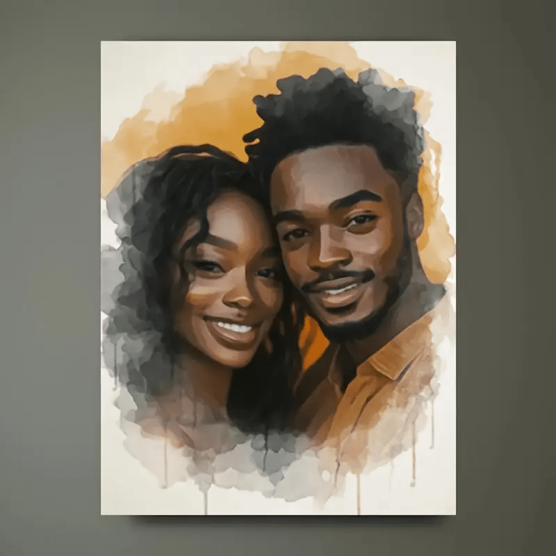 Personalized Movie Themed Photo Wrapped Pine Wood Frame Canvas Wall Art