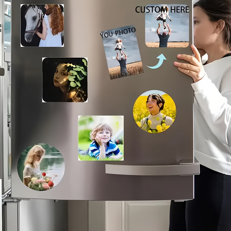 Personalized Oval Photo Fridge Magnet For Kitchen Decor