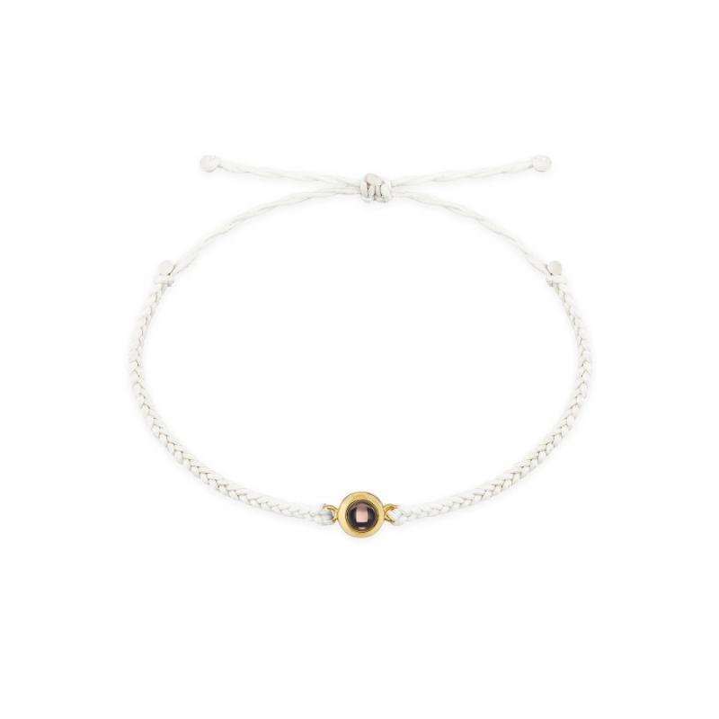 Personalized Circle Design Photo Bracelet – Customizable Gift-Flower Teddy Bear