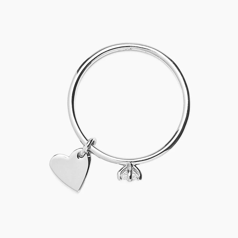 Personalized Design Ring Charm-Flower Teddy Bear
