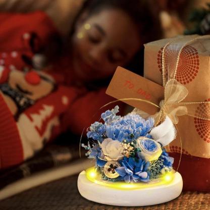 Beautiful Preserved Rose-Flower Teddy Bear