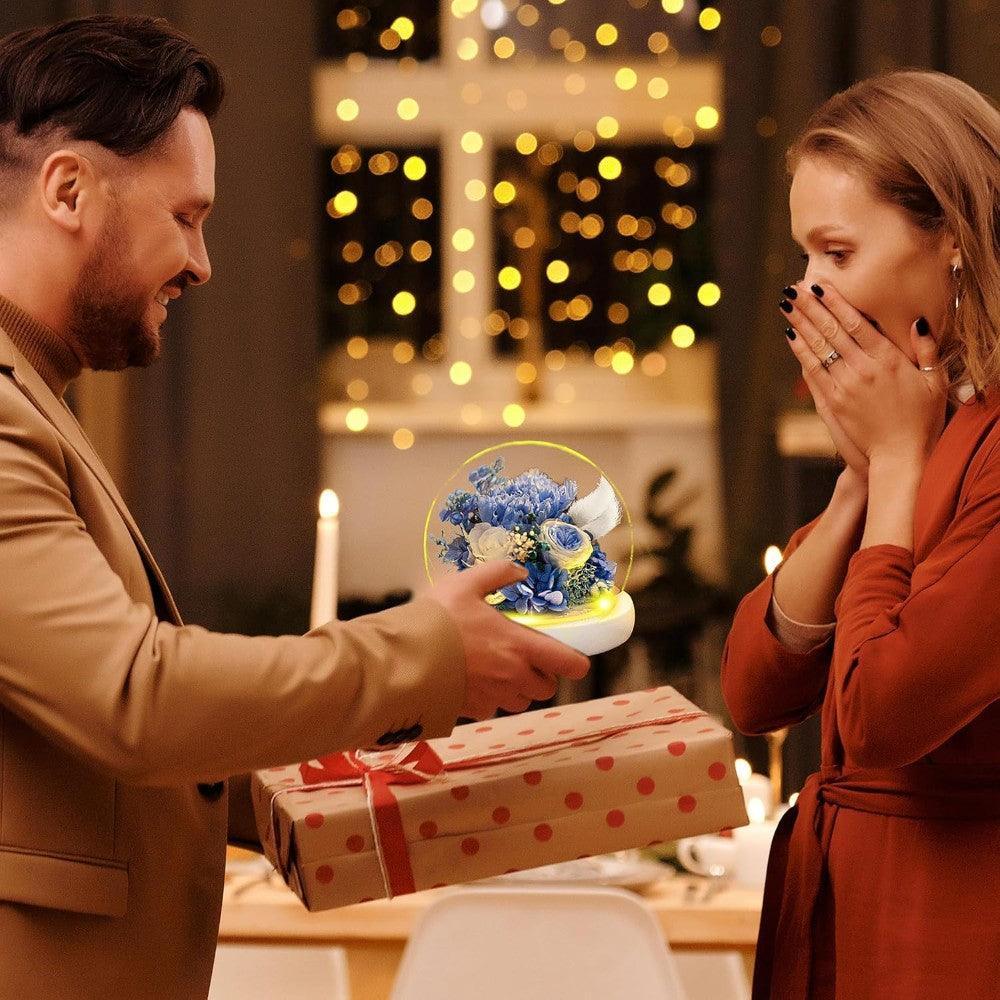 Beautiful Preserved Rose-Flower Teddy Bear