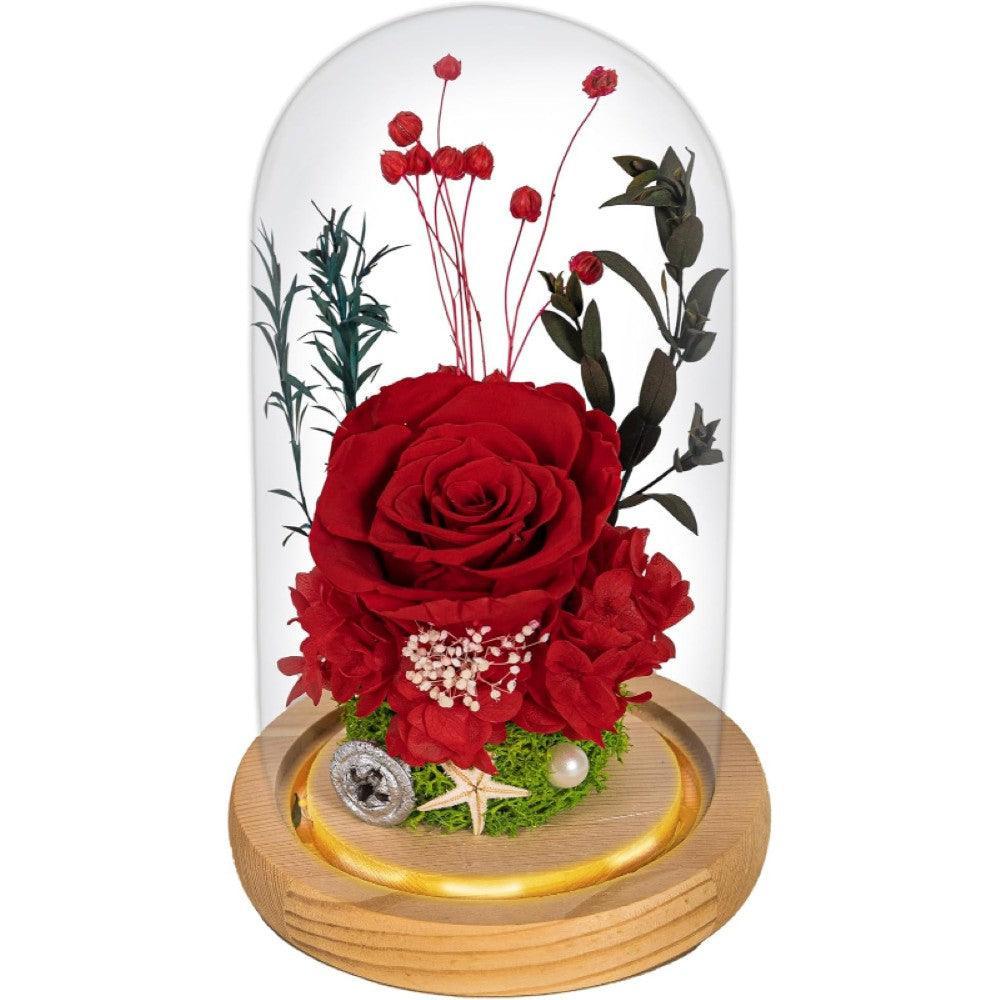 Beautiful Preserved Rose-Flower Teddy Bear