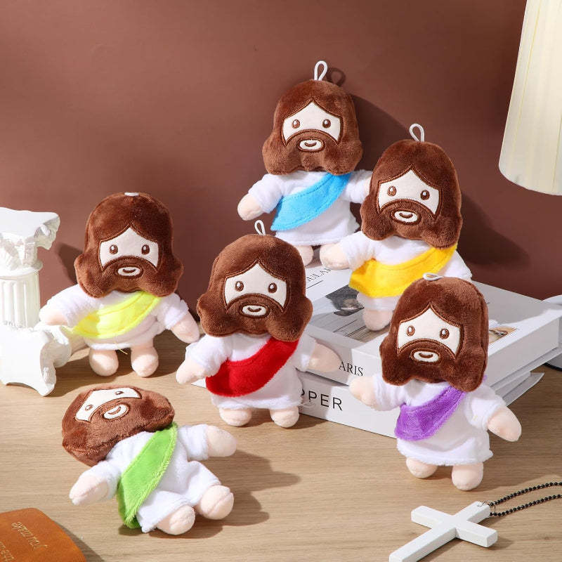 Set Of 6 Plush Jesus Toys - Faith Based Design To Play-Flower Teddy Bear