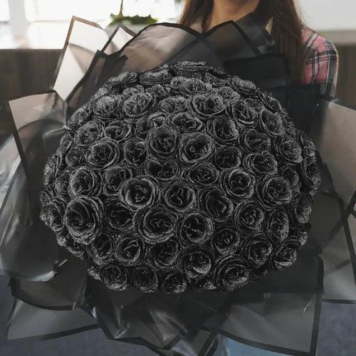 Glittering Rose Bouquet For Gift-Flower Teddy Bear