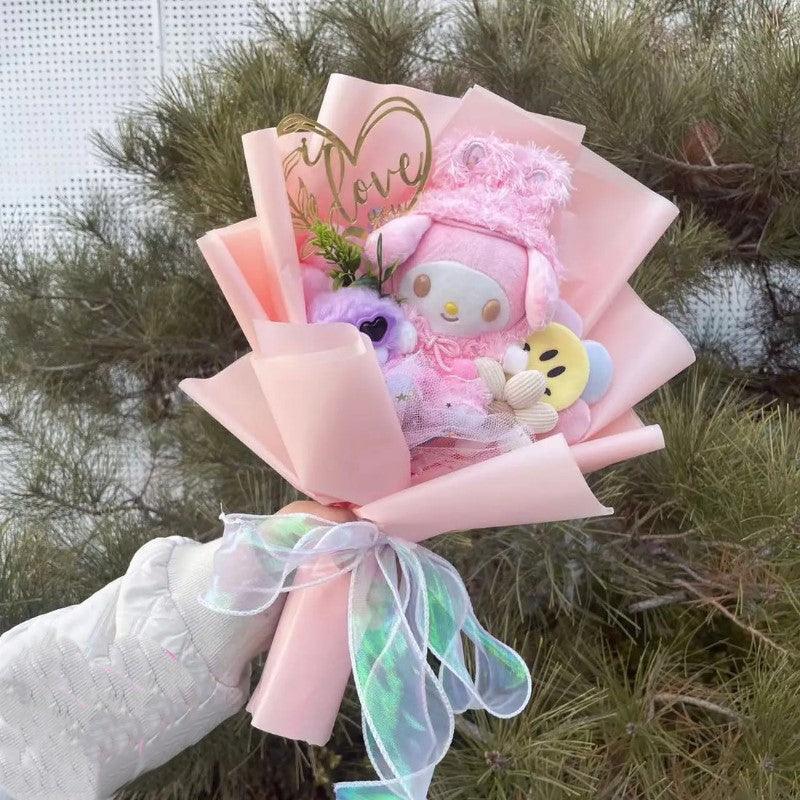 Plush Toy Floral Bouquet – Fun and Comfort in One Gift-Flower Teddy Bear