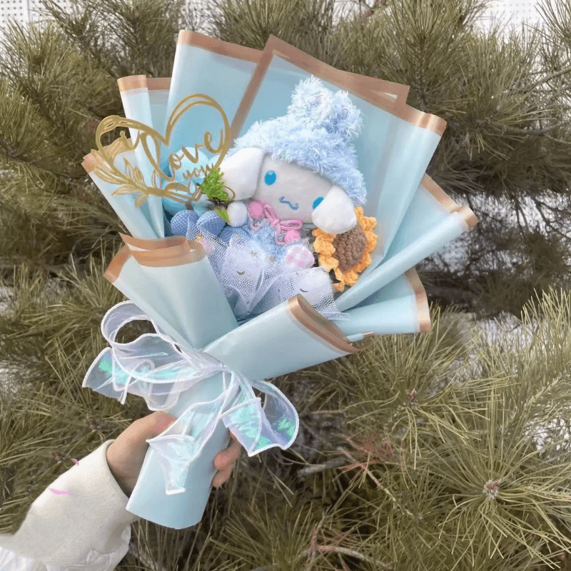 Plush Toy Floral Bouquet – Fun and Comfort in One Gift-Flower Teddy Bear