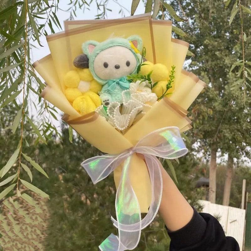 Plush Toy Floral Bouquet – Fun and Comfort in One Gift-Flower Teddy Bear