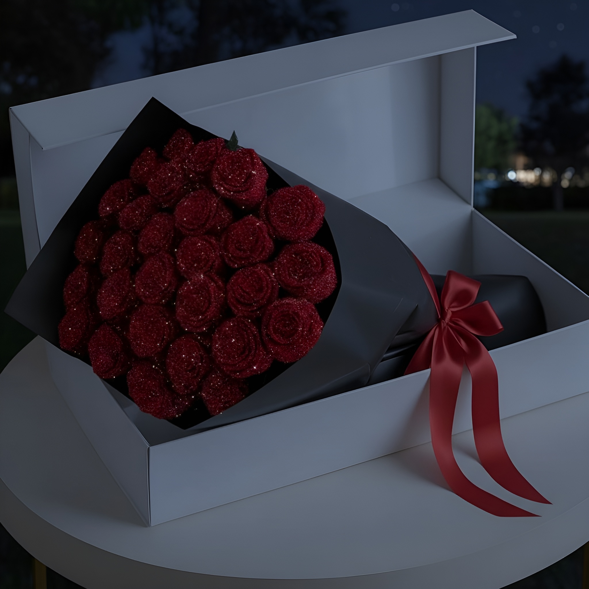 Sparkling Preserved Rose Bouquet For Timeless Gifting