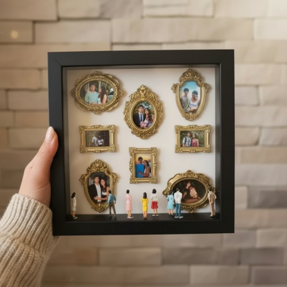 Decorative Mini Museum Photo Frame Display Box For Couple