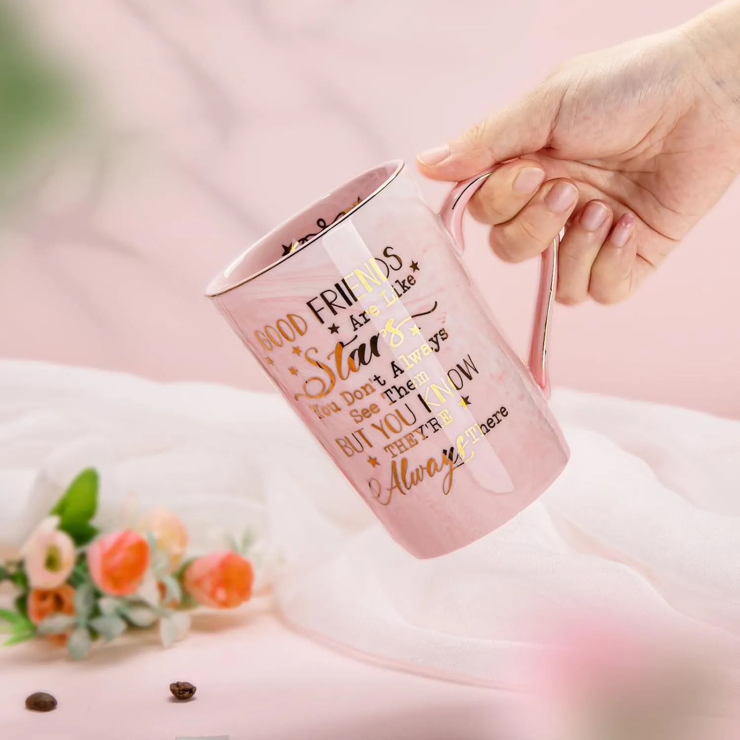 Marble Ceramic Friendship Coffee Mug Gift For Birthday