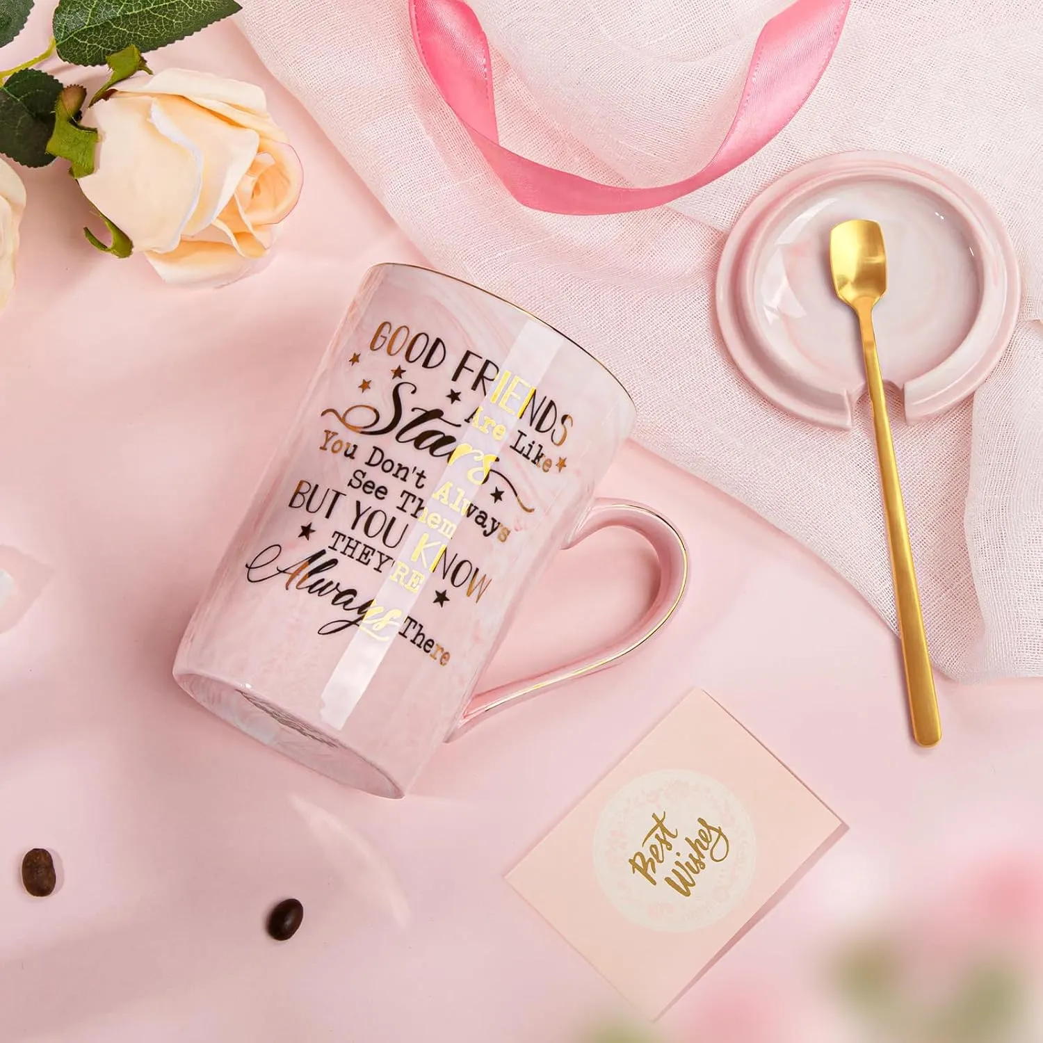 Marble Ceramic Friendship Coffee Mug Gift For Birthday