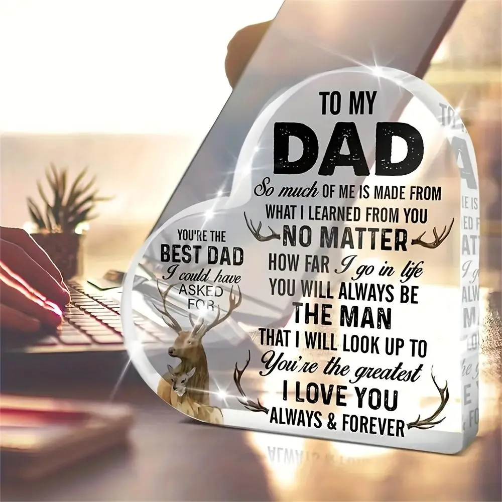 Personalized Message Acrylic Cordial Plaque For Dad