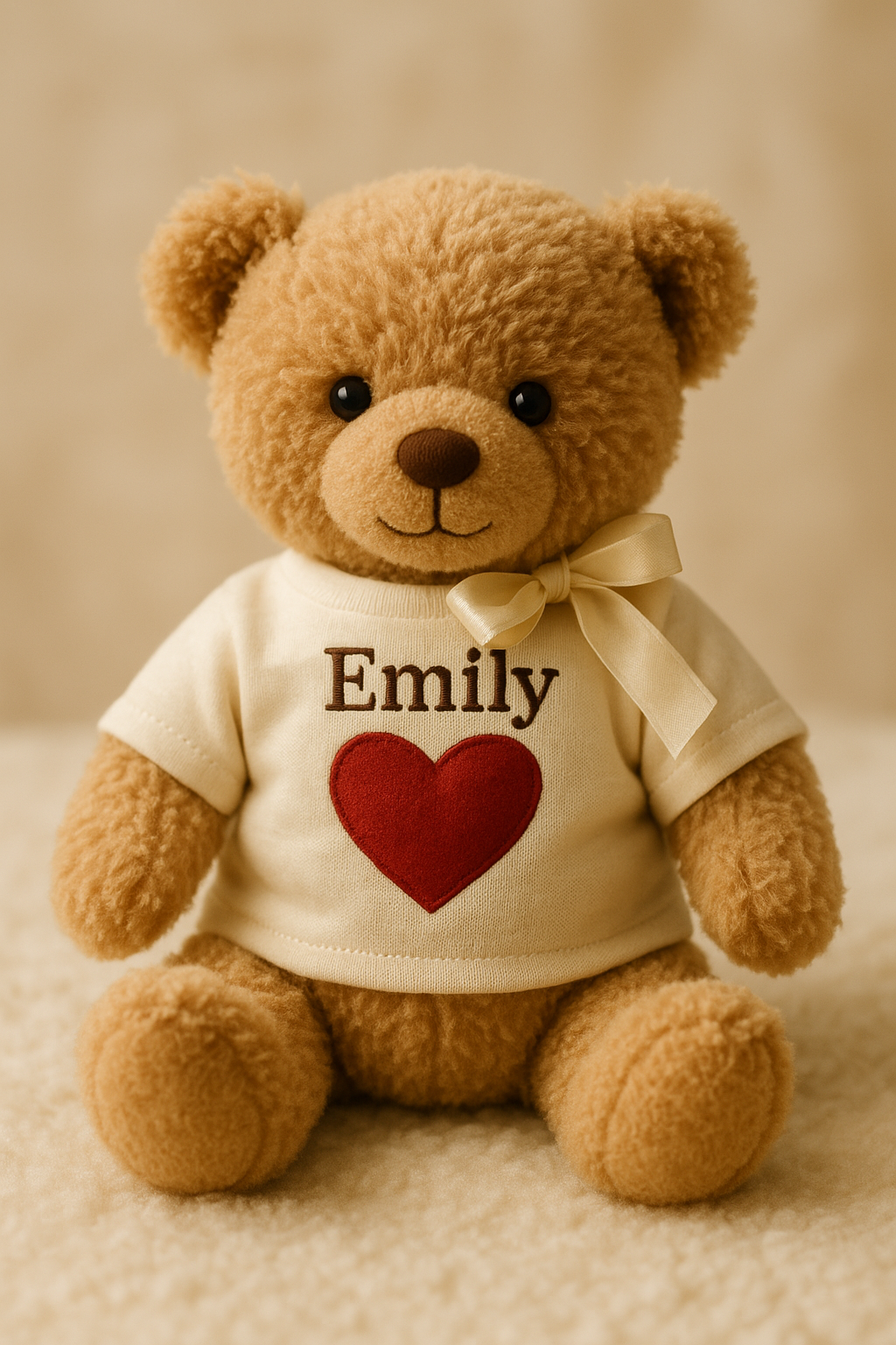 Personalized teddy bear for girlfriend- Flower teddy bear