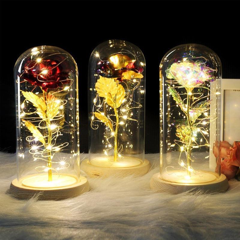 Enchanted LED Rose – Precious And Timeless Decorative Gift-Flower Teddy Bear