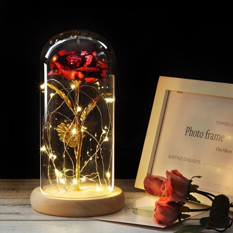 Enchanted LED Rose – Precious And Timeless Decorative Gift-Flower Teddy Bear