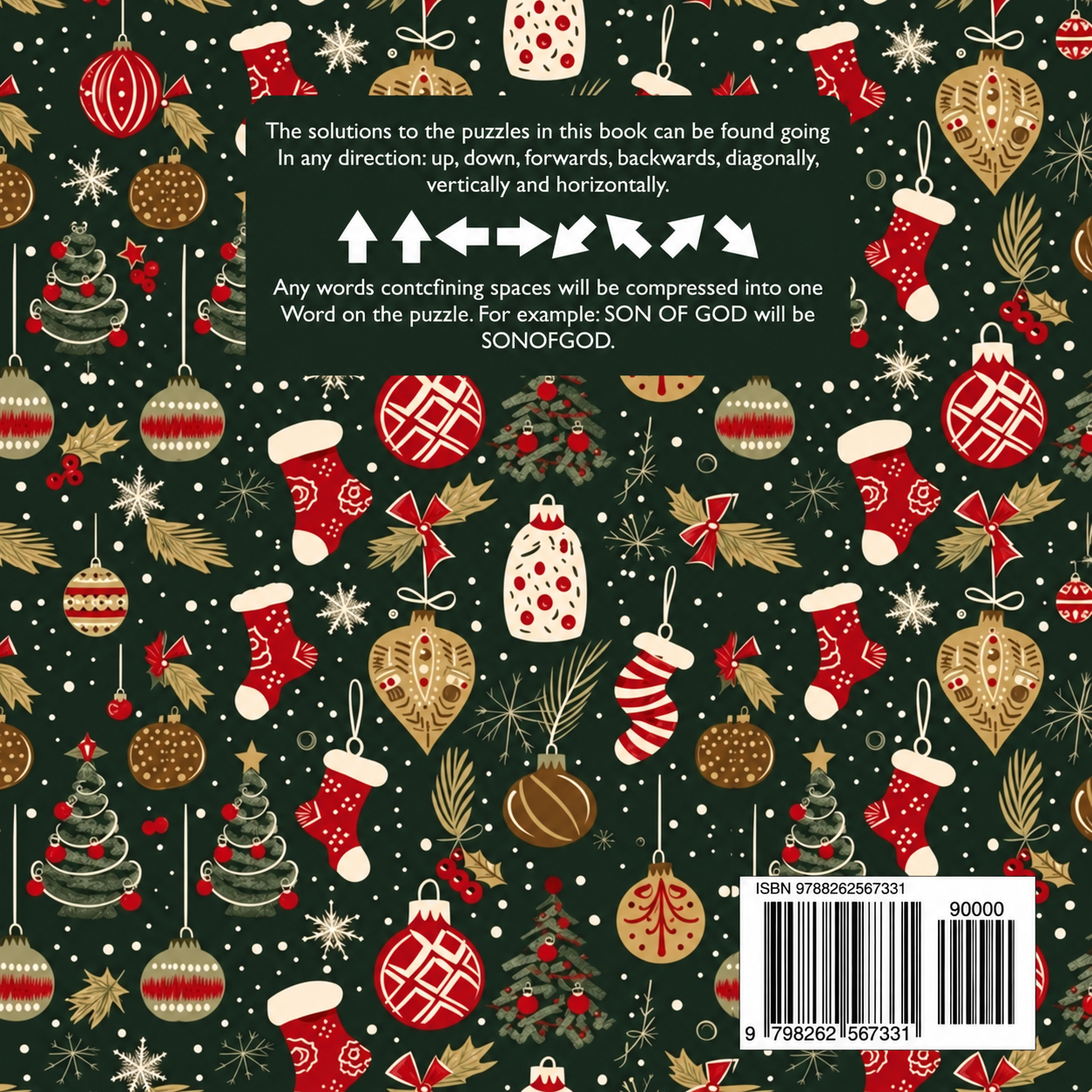 Christmas Large Print Word Search Puzzle Book For Adults