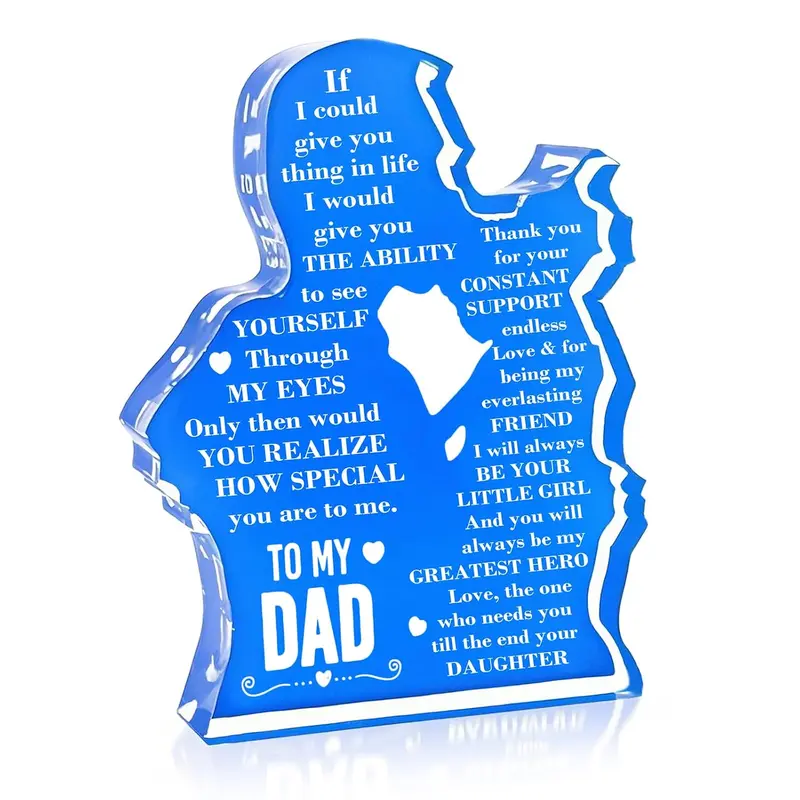 Engraved Quote Acrylic Plaque Sign For Dad