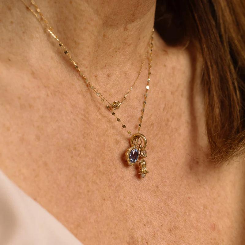 Floral Birth Flower Pendant-Flower Teddy Bear