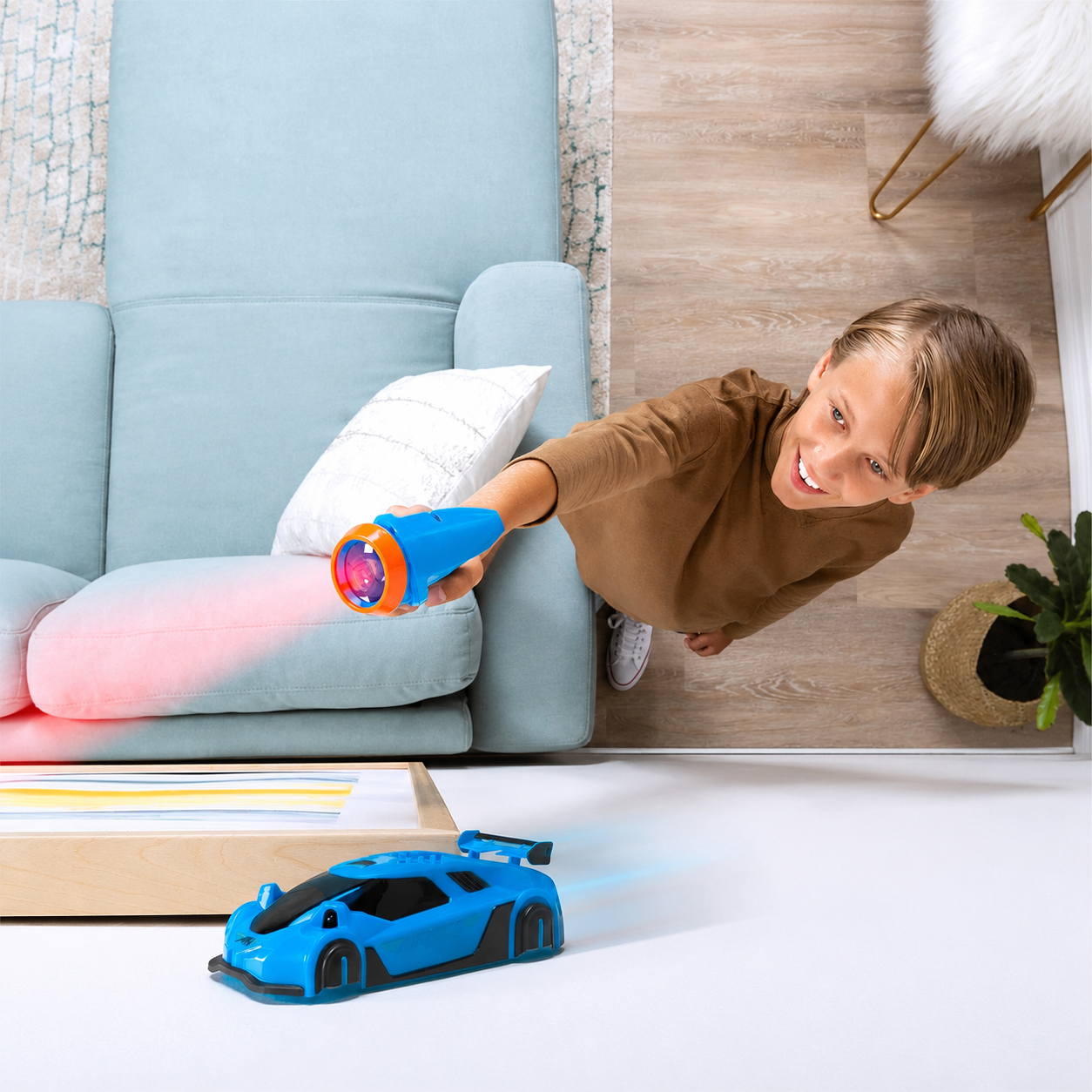 Wall Climbing Remote Control RC Car With Laser Guided Steering