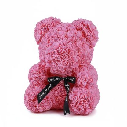 Artificial Rose Teddy Bear With Display Box For Valentine And Party Decoration